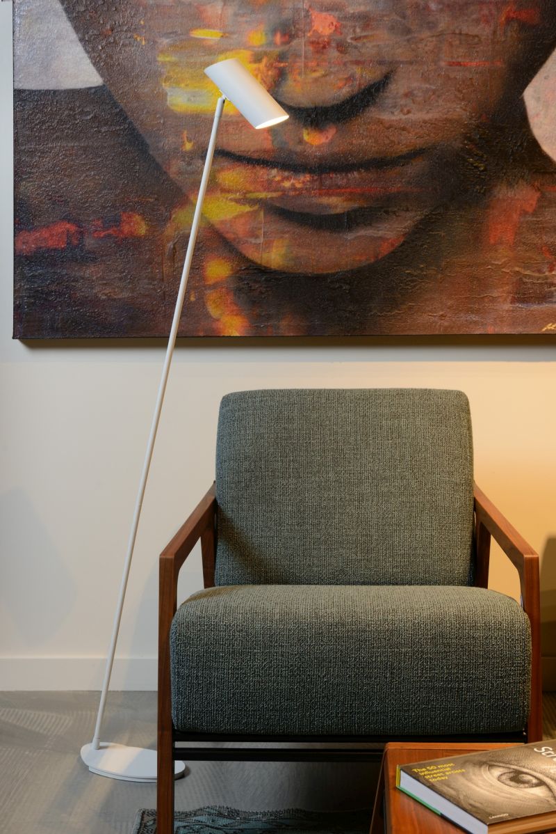 Lucide HESTER - Stojacia lampa na čítanie - 1xGU10 - Biela